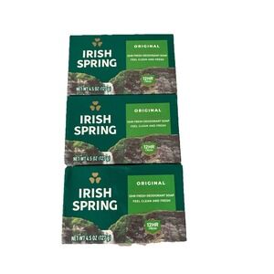 NEW Irish Spring Bar Soap LOT Original Clean Mens Bar Soap 3 Pack 4.5oz Bars NEW